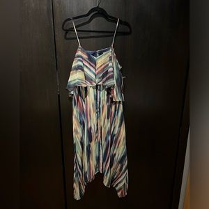 A.N.A -NWT Medium Cabana multicolor cold shoulder sundress. Beautiful colors!